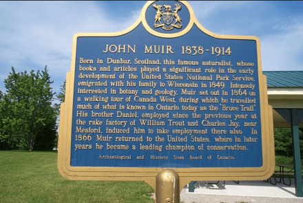 John Muir Heritage Plaque