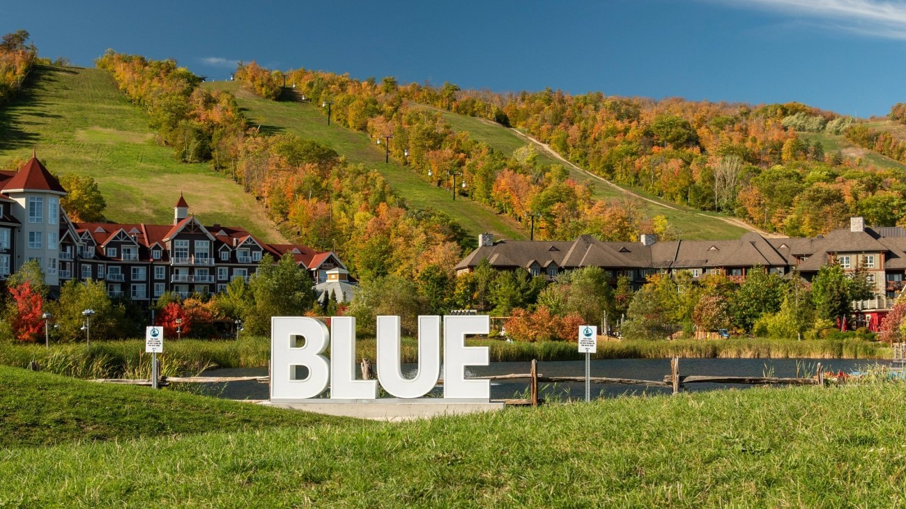 Ski hills in the fall.