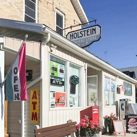 Exterior of a general store.