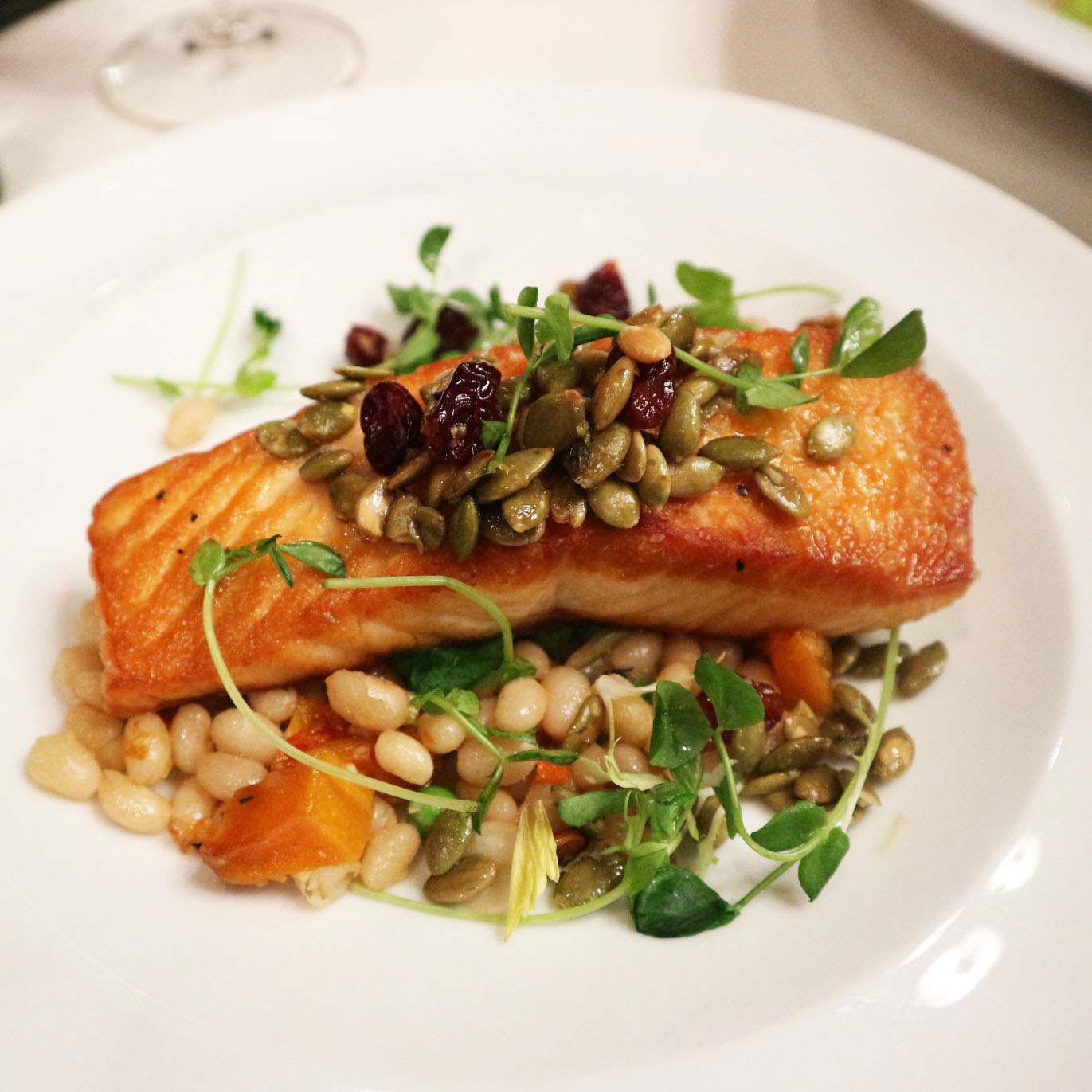 A salmon dish.